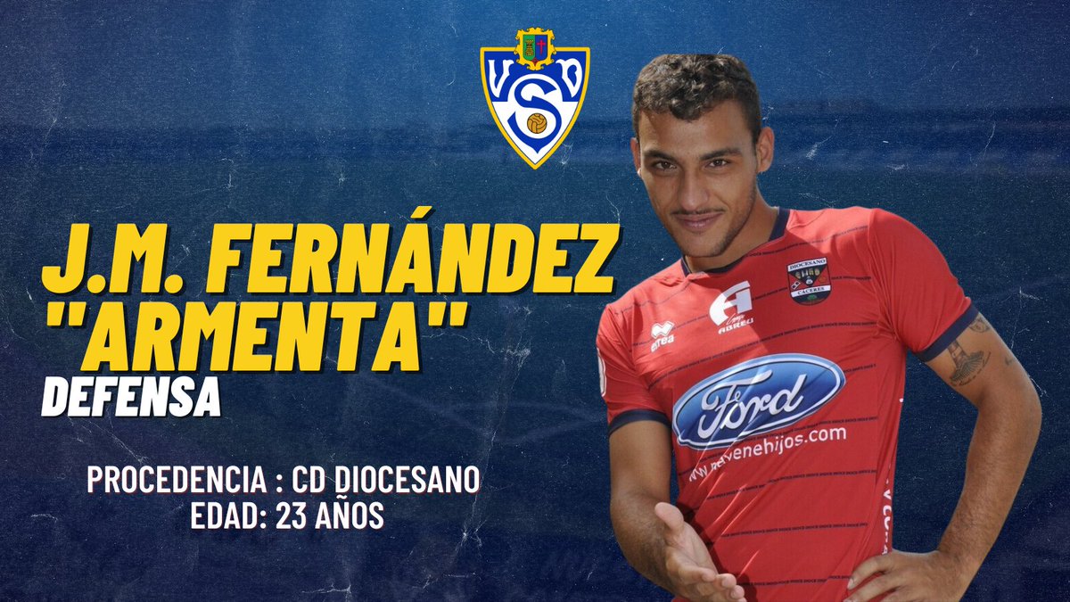 🤝 𝐎𝐅𝐈𝐂𝐈𝐀𝐋 | Juan Manuel Fernández " 𝗔𝗥𝗠𝗘𝗡𝗧𝗔 "
nuevo jugador del Socuéllamos. Defensa de 23 años, llega procedente del <a href="/cddiocesano/">CD Diocesano</a>

¡Bienvenido a tu casa, <a href="/jfdezarmenta/">Armenta</a>! 

#SigamosHaciendoHistoria 💯
#VamosUnión 💙