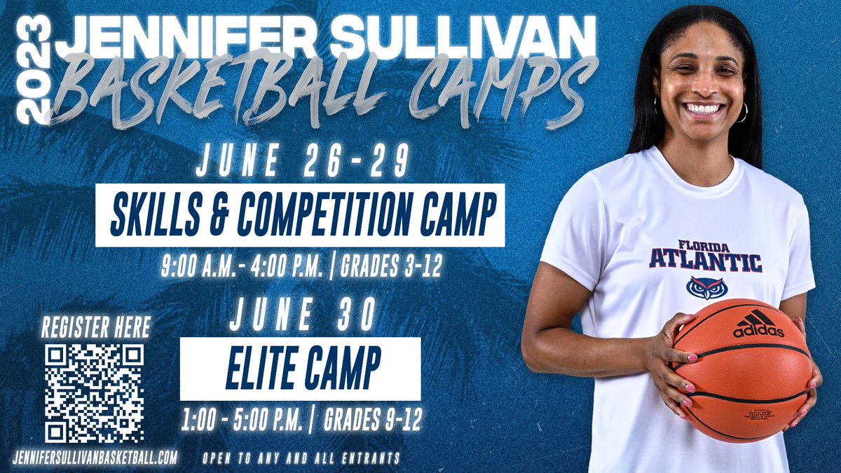 Summer camps are just ONE week away! Register today to secure your spot! 🏀 June 26-29 - Skills & Competition Camp 🏀 June 30 - Elite Camp Register ➡️ jennifersullivanbasketball.com #WinningInParadise