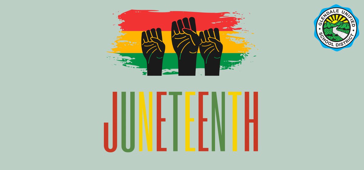 NahabedianGUSD's tweet photo. Today we acknowledge and celebrate #Juneteenth. This day is an important reminder of how far we have come as a nation, and that we must continue to work together to build a better tomorrow. https://t.co/jqTWIa0BOg