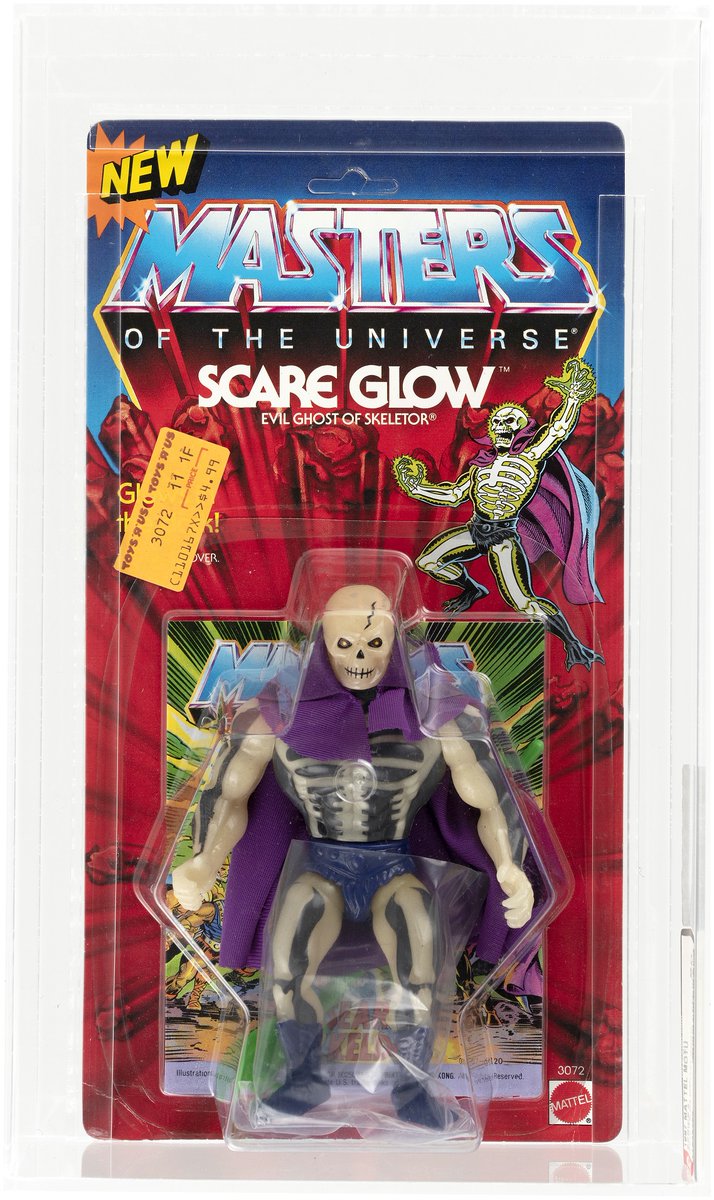 HakesAuctions's tweet photo. JULY AUCTION PREVIEW! If you collect @MastersOfficial, you don't want to miss out on this stunning #AFA 80 #ScareGlow figure in @HakesAuctions' new sale! Bidding starts July 3rd! ππ»π
#Mattel #MastersOfTheUniverse #MOTU #Skeletor #skeleton #ghost #actionfigures #collector #80s https://t.co/LJ2ScEaPh3