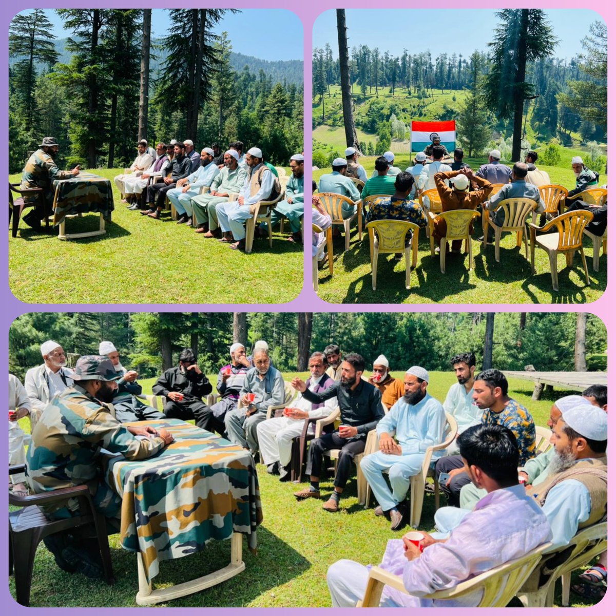 𝗖𝗛𝗔𝗜 𝗣𝗘 𝗖𝗛𝗔𝗥𝗖𝗛𝗔. Yamrad Army Camp conducted an engagement with the Ward Members, Sarpanches, and Govt Employees of the villages in an effort to strengthen ties between the local community and security personnel.
#kashmir
#chaipecharcha