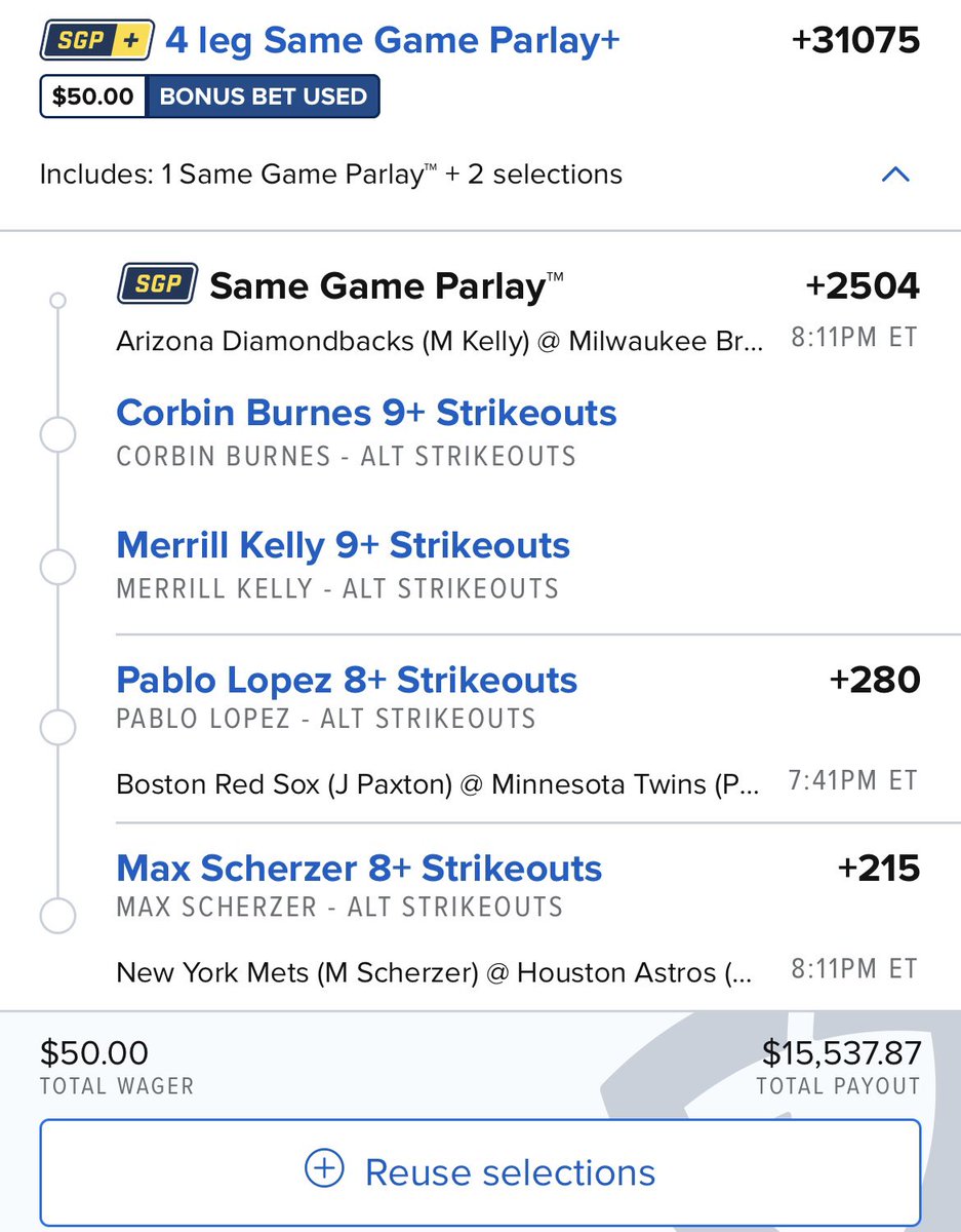 Nothing too crazy here. Watered down if you gonna tail. I’m giving away $1.5k if this hits. Must LIKE/RETWEET to enter. #gamblingtwitter Check out my bet on FanDuel Sportsbook! 
 account.sportsbook.fanduel.com/sportsbook/add…