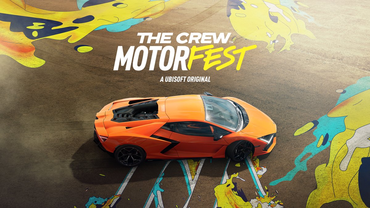 TheCrewGame's tweet photo. Need a new wallpaper? We've got you covered with the #TheCrewMotorfest Ultimate Edition visual, highlighting the unique Lamborghini Revuelto https://t.co/pj14tiuiMR