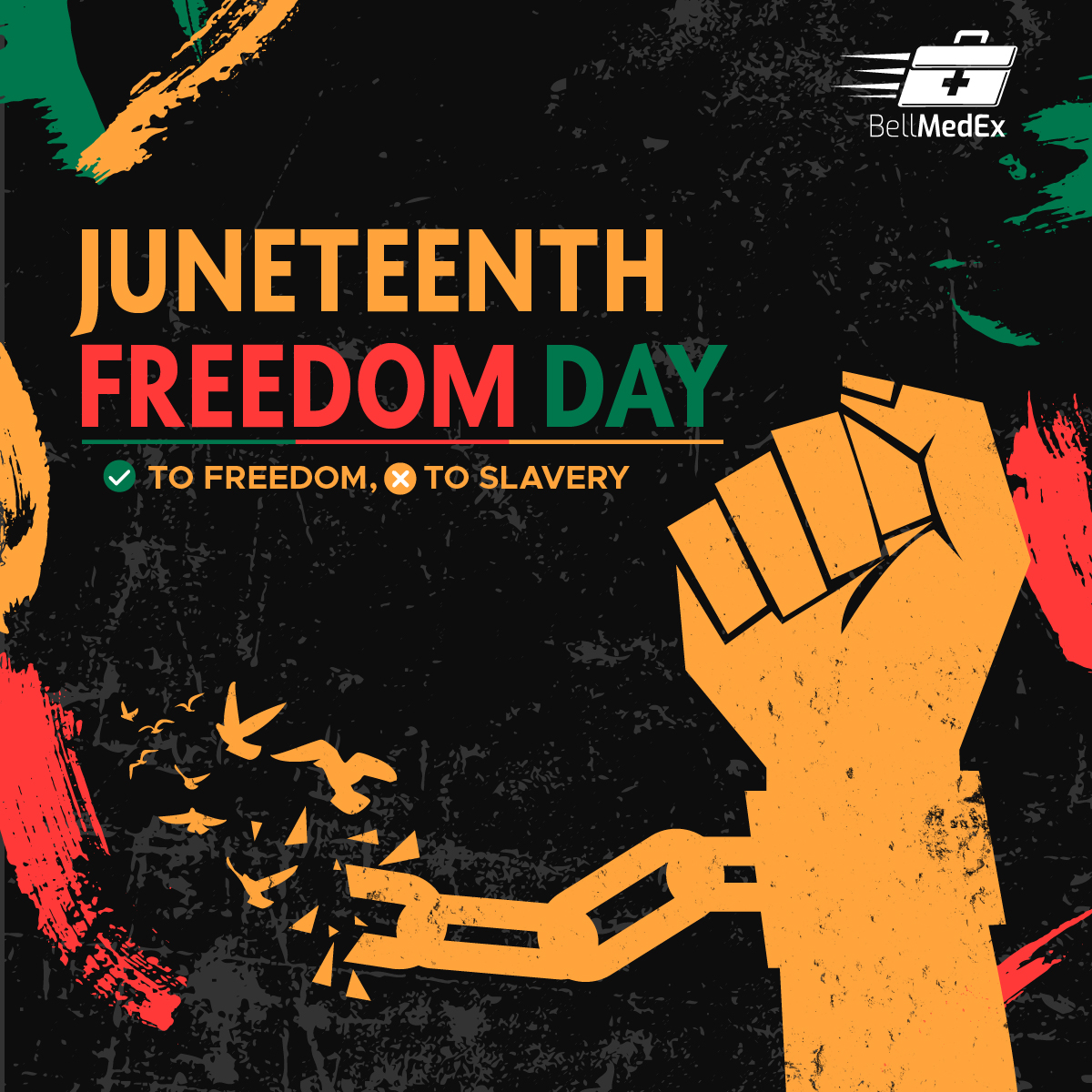 Today, we commemorate the historic milestone of Juneteenth, a day that symbolizes freedom, resilience, and progress. Let’s celebrate the day of emancipation with Bellmedex.  Happy Juneteenth! #Bellmedex #healthcare #Juneteenth #emancipationcelebration #honoringourhistory