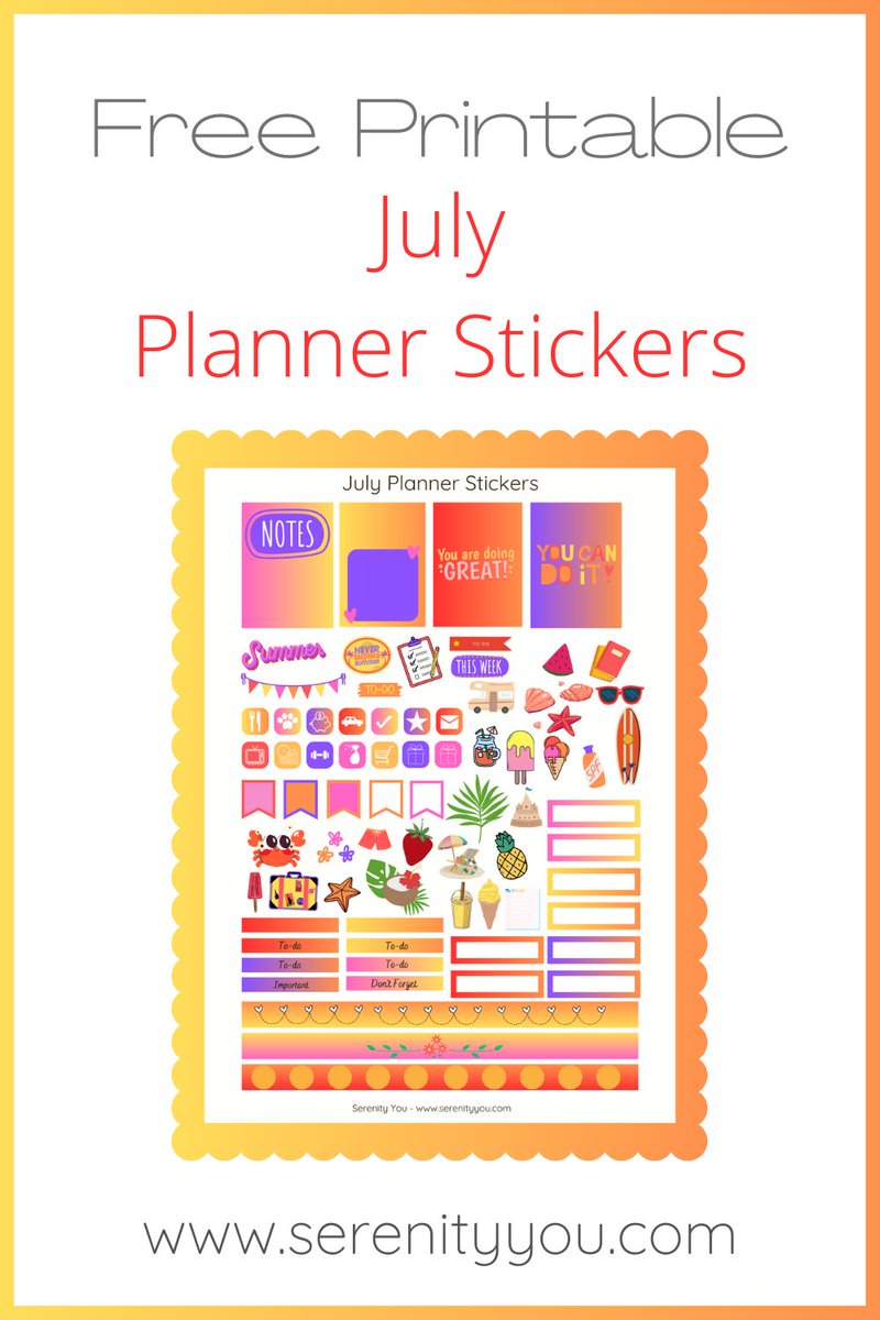 SerenityYou's tweet image. Free Printable July Planner Stickers!!
Grab your freebie here⬇️
serenityyou.com/july-planner-s…
#plannerstickers #freebie #free #stickers #plannerlover