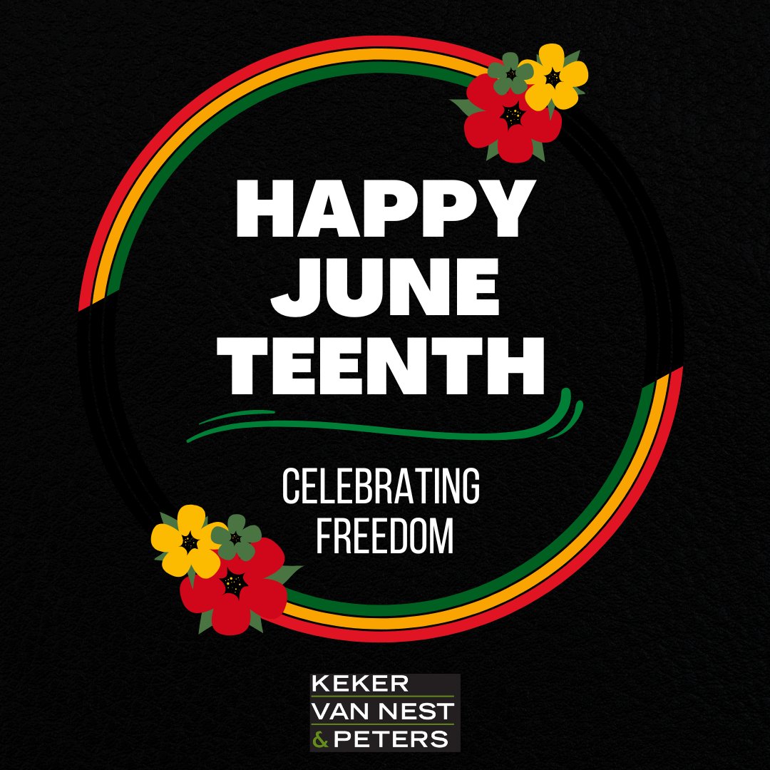 Happy Juneteenth! May you celebrate freedom and work towards future progress!
