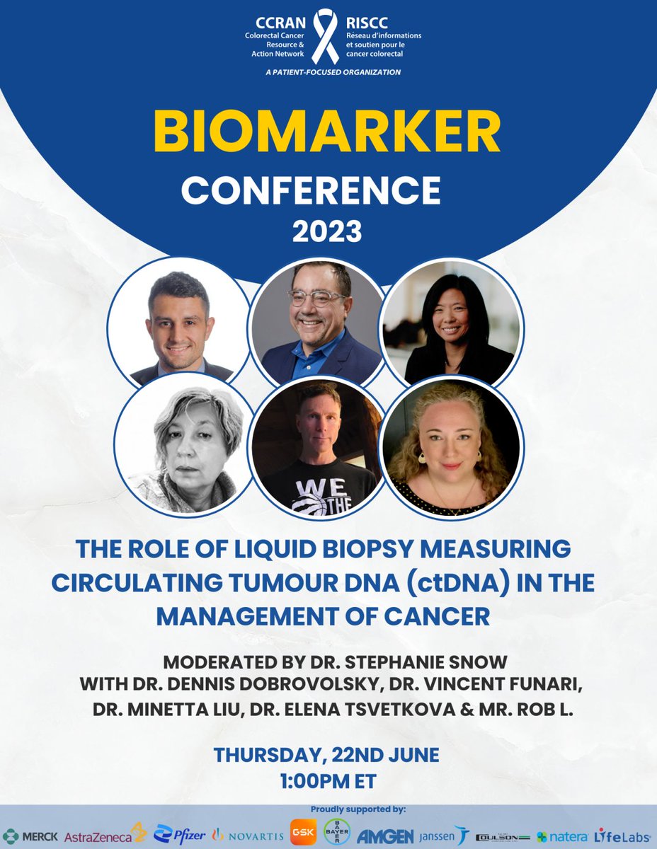 Imagia Canexia Health (@imagiacanexia) on Twitter photo Join us at the <a href="/ccranorg/">Colorectal Cancer Resource & Action Network</a> #Biomarker conference as we address barriers and unequal access to timely #moleculartesting results in #cancer care. Our CSO, Vincent Funari, is a panelist discussing the readiness for ctDNA testing in Canada.
Register here: ow.ly/QoVl50ORQUw Join us at the <a href="/ccranorg/">Colorectal Cancer Resource & Action Network</a> #Biomarker conference as we address barriers and unequal access to timely #moleculartesting results in #cancer care. Our CSO, Vincent Funari, is a panelist discussing the readiness for ctDNA testing in Canada.
Register here: ow.ly/QoVl50ORQUw