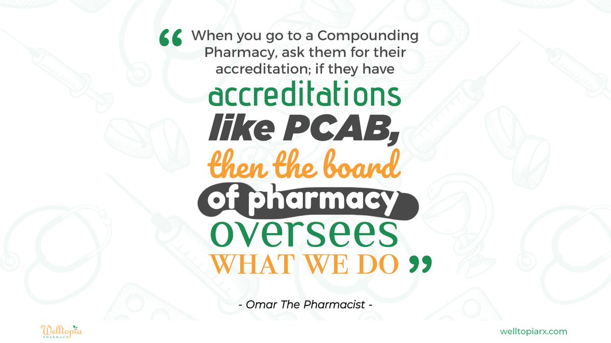 Welltopia Compounding Pharmacy is PCAB accredited; and a proud PCCA member.
welltopia_quote#compoundingpharmacy #PCABaccredited #PCCAproudmember #pharmacylife #pharmacyservices #custommedications