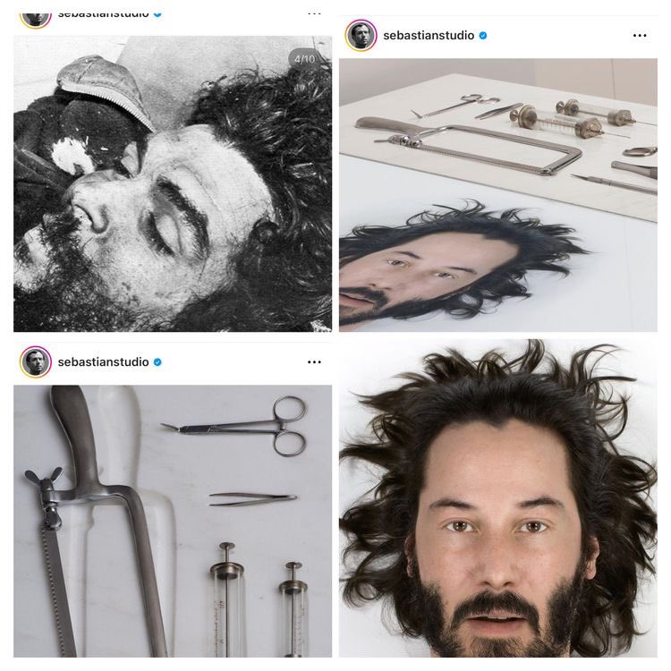 In 2009 Keanu Reeves met Alexandra Grant. Chilean artist 
Sebastian ErraZuriz was asked to do a “morgue” table for Reeves for a desk in his home. The rest is history. #KeanuReeves #cherylmaisel #WME #JOHNWICK4 #Suntory #archmotorcycle #dogstarband #chadstahelski #patrickwhitesell https://t.co/RH24pqAEB0