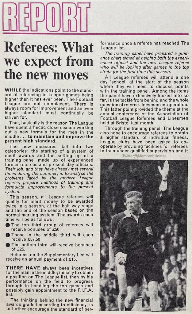 Mal Winkles Football Nostalgia on Twitter "Referee article from