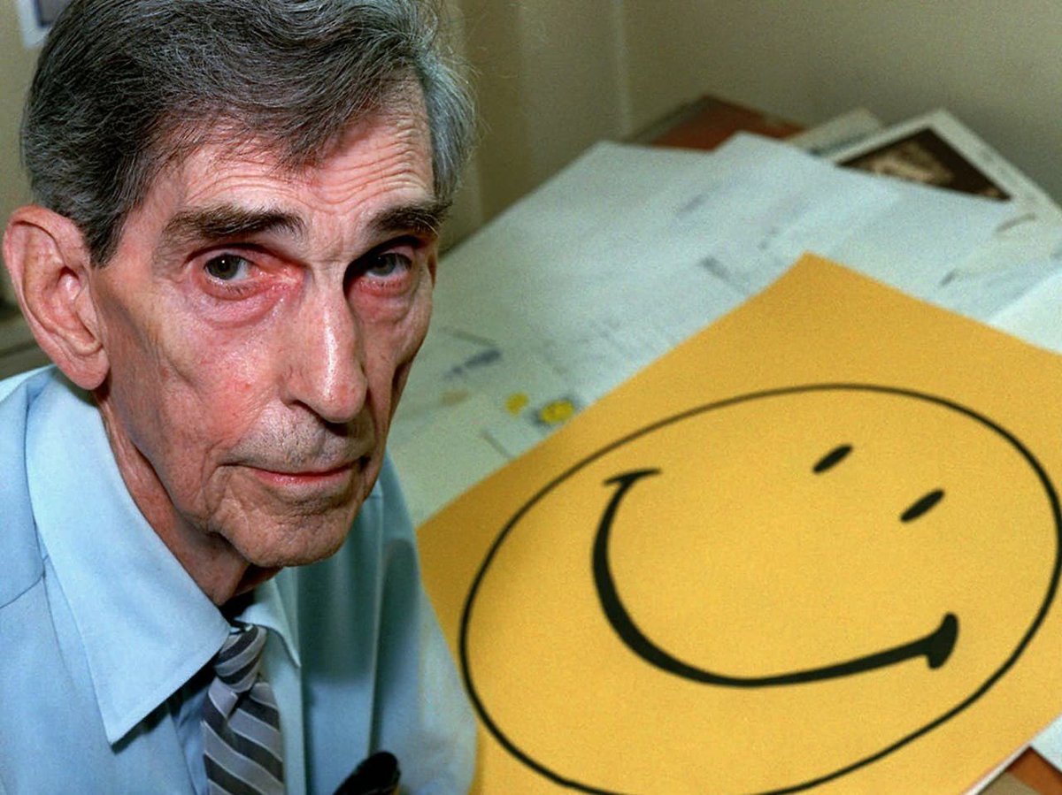 Harvey Ross Ball, a graphic designer from Worcester, Massachusetts, is credited with inventing the iconic smiley face in 1963. At the time, Ball was approached by a local insurance company, State Mutual Life Assurance Company, to design an image that would uplift the spirits of