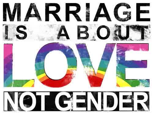 Marriage is about love not gender. #samelove #marriageequality
