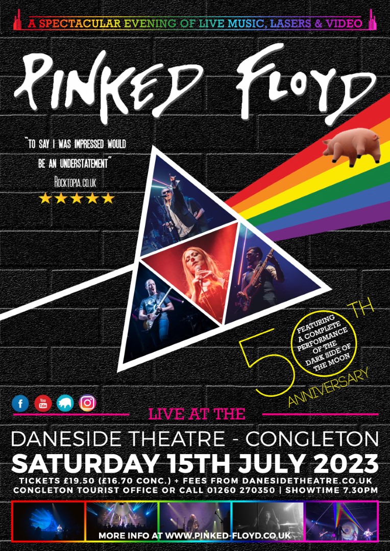 PinkedFloyd's tweet photo. The spectacular Pinked Floyd show returns to Congleton to celebrate the 50th anniversary of The Dark Side Of the Moon with you.

Tickets £19.50 from: https://t.co/XIfws6h4RD

#PinkFloyd #congleton #livemusic https://t.co/h6ohqeSl7G