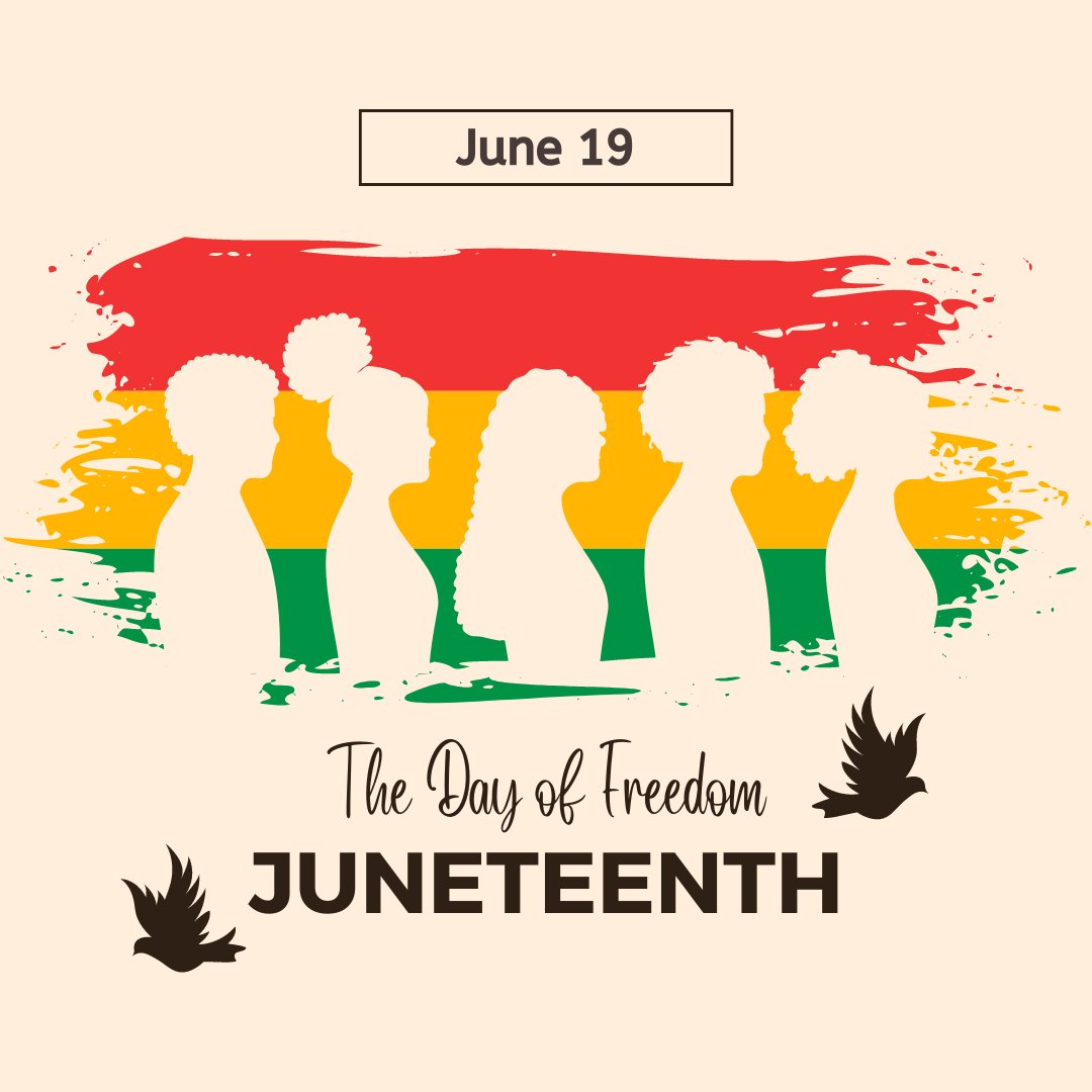 Happy Juneteenth, everyone! Today, we celebrate freedom and commemorate the end of slavery in the United States on June 19th, 1865. We remember the long struggle for freedom, honor those who endured, and acknowledge the work still ahead in the fight for racial justice and equity.