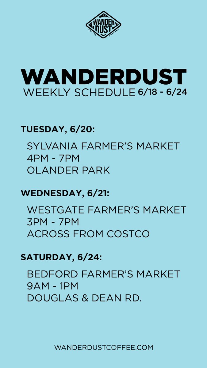 wanderdustco's tweet photo. Find us here this week! https://t.co/fPEt2nUTeY
