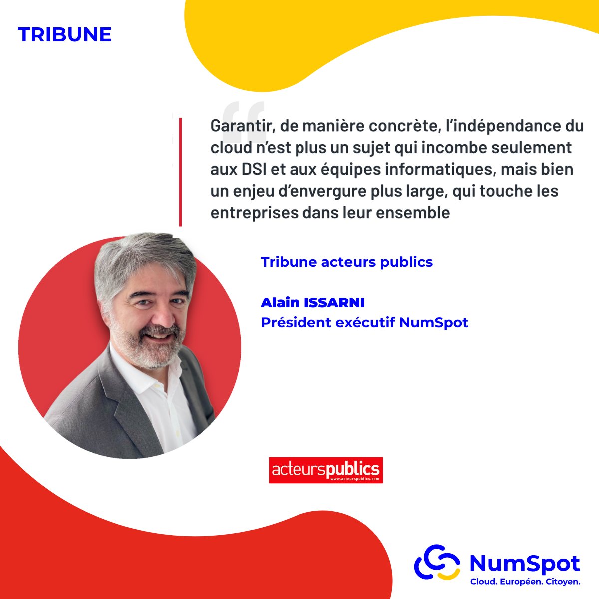 NumSpot (@numspotcloud) on Twitter photo ➡ A lire, la tribune d'<a href="/AlainIssarni/">Alain Issarni</a> publiée chez @ActeursPublics
linkedin.com/feed/update/ur…
#Cloud #CloudSouverain #Confiance #Souveraineté #Numspot ➡ A lire, la tribune d'<a href="/AlainIssarni/">Alain Issarni</a> publiée chez @ActeursPublics
linkedin.com/feed/update/ur…
#Cloud #CloudSouverain #Confiance #Souveraineté #Numspot