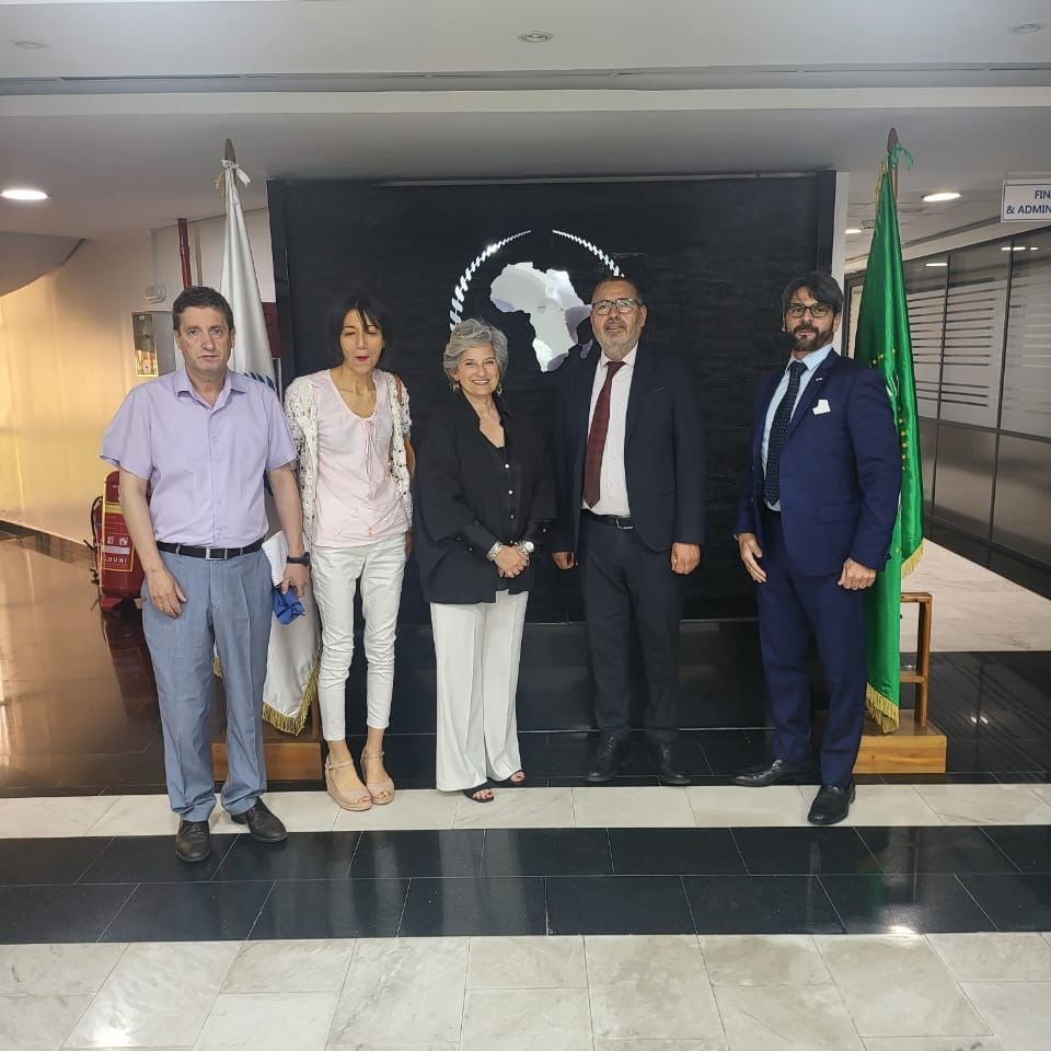 Cooperation AFRIPOL - Italy  
Honored to receive today at AFRIPOL premises the Italian Delegation, headed by Director of International Relations of the Coordination Office and Planning of Order Forces Mrs Eufemia Esposito to discuss cooperation between both institutions.