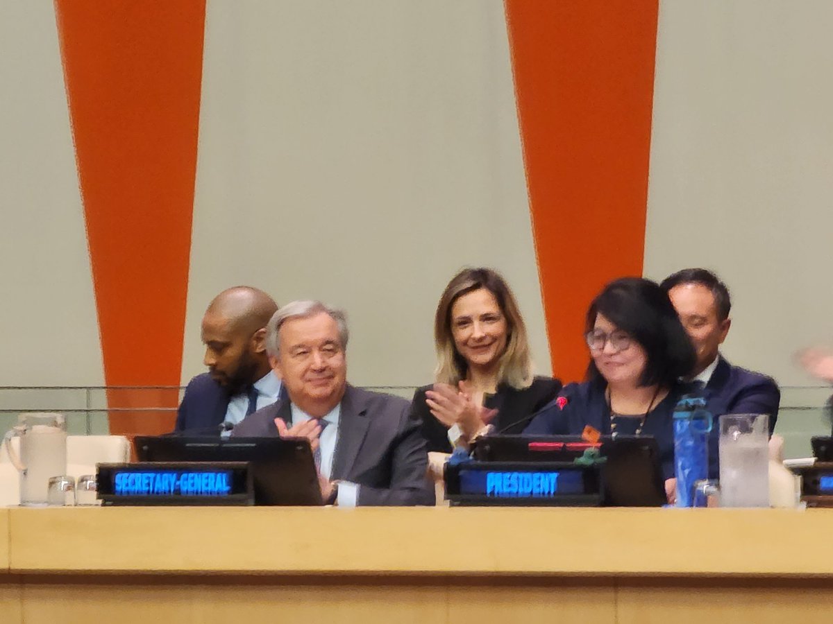 FSarufa's tweet photo. UN Secretary-General: "The ocean is the lifeblood of our planet"; heralding the historic global milestone formal adoption by consensus@UN General Assembly, new Treaty on High Seas marine biological diversity  conservation and sustainable use; nearly 20-years in the making. https://t.co/V5yBL66XQa