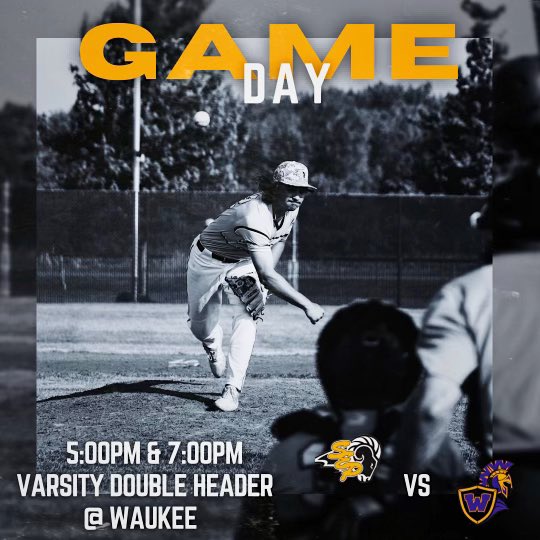BaseballSEP's tweet photo. 🚨GAME DAY🚨
🆚Waukee Warriors
🏟 Warrior Field
📍Waukee, IA
🗺️ (41.6042916, -93.8713939)
⏰Varsity DH 5:00/7:00
🎟️ https://t.co/RqOym8Hyga https://t.co/ngbnKLvCzD