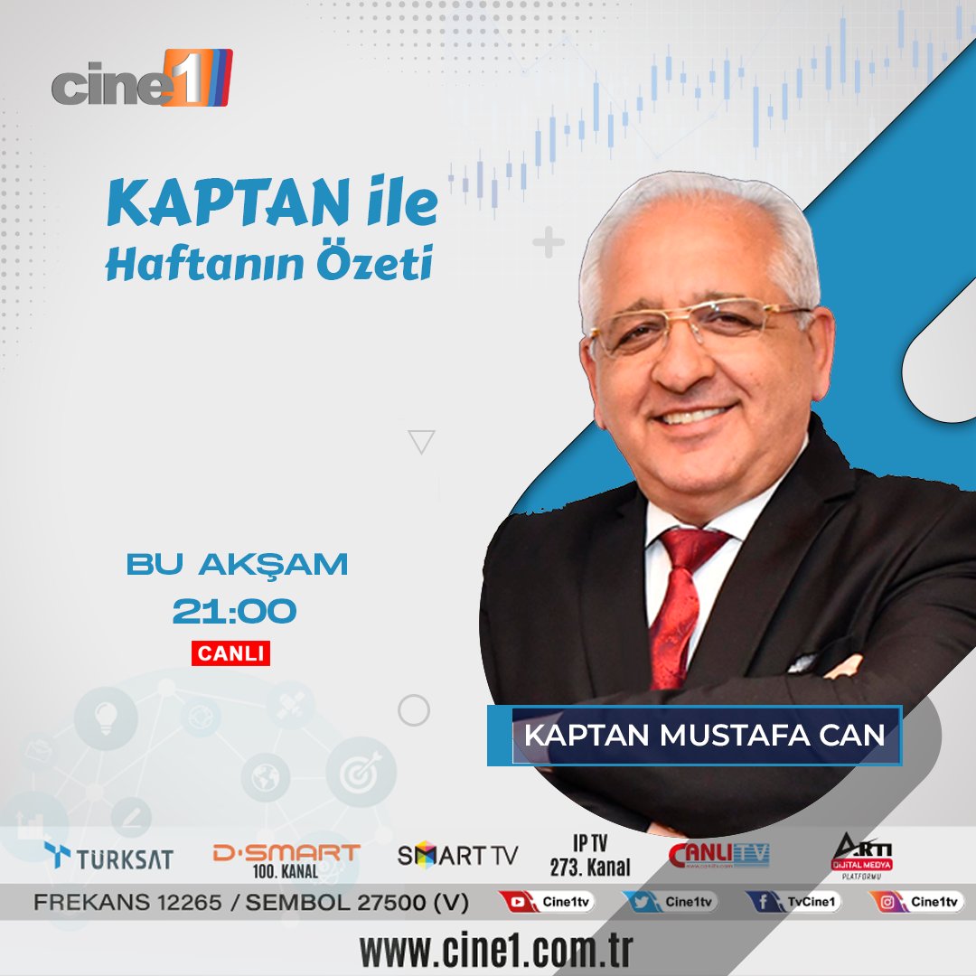 cine1tv's tweet photo. KAPTAN İLE HAFTANIN ÖZETİ'NİN BU AKŞAM CİNE 1 TV'DE
CİNE1
FREKANS: 12265
SEMBOL: 27500 (V)
HD UYDU ALICILARINIZI AYARLAMAYI UNUTMAYIN
DSMART : 100. KANAL
CANLI YOUTUBE LİNKİ
https://t.co/HePLguZO7u
#kaptanmustafacan #kaptan #mustafacan #dsmart #pazartesi #CİNE1 https://t.co/1T8kU37VHf