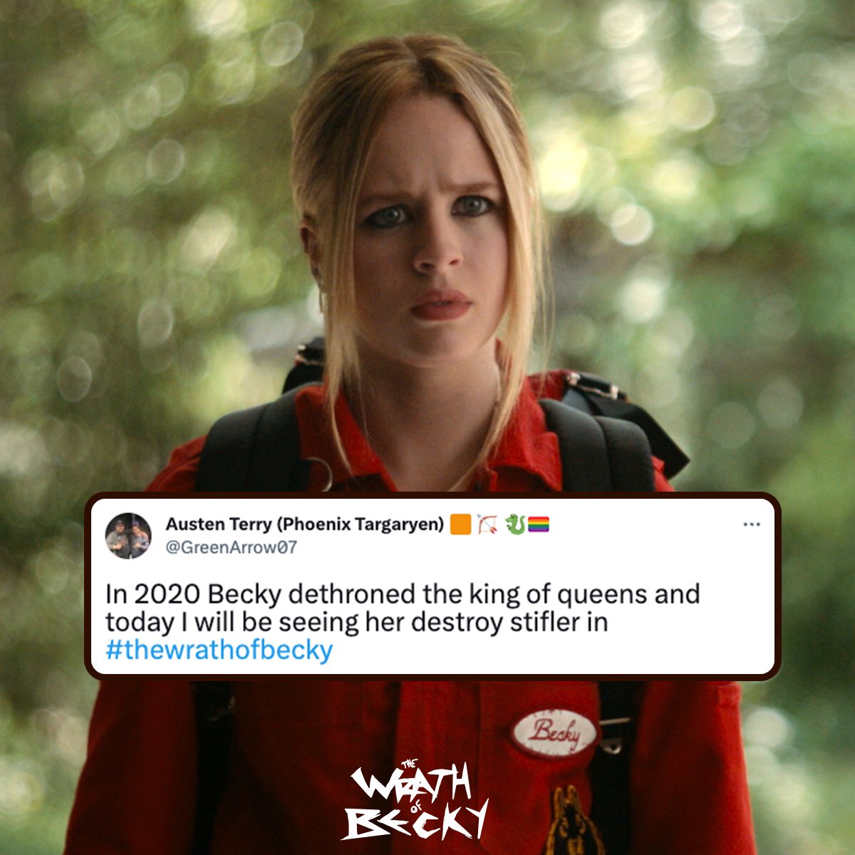 I’m the shit. Now tell me something I don't know. 🙄

Keep running your mouths and buy or rent #TheWrathOfBecky today. 🇺🇸