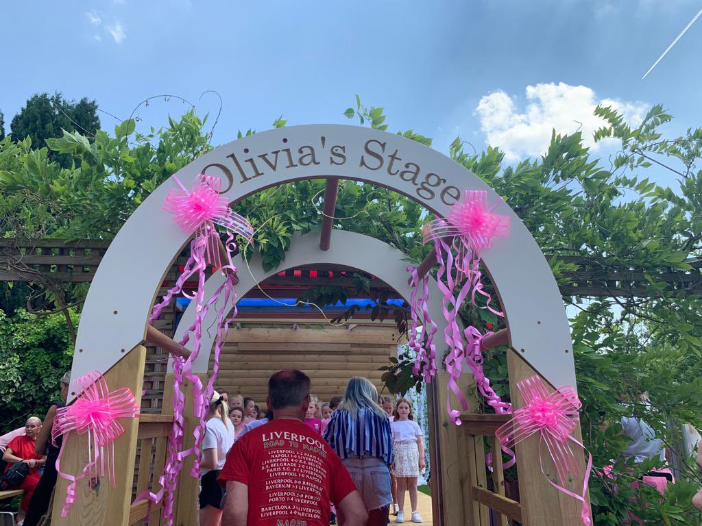 MerseysideSpoon's tweet photo. Olivia’s Stage, built in memory of Olivia Pratt-Korbel, was opened by Olivia’s Mum, the Headteacher @smmjpta Mrs Wilkinson, Tony Byrne &amp; @TraceyC88879879 of @charityspoon Merseyside on 13/6/23. Supporting vulnerable children in the region ❤️ 💙 🤍 💚 https://t.co/C4zXGkF5Xy