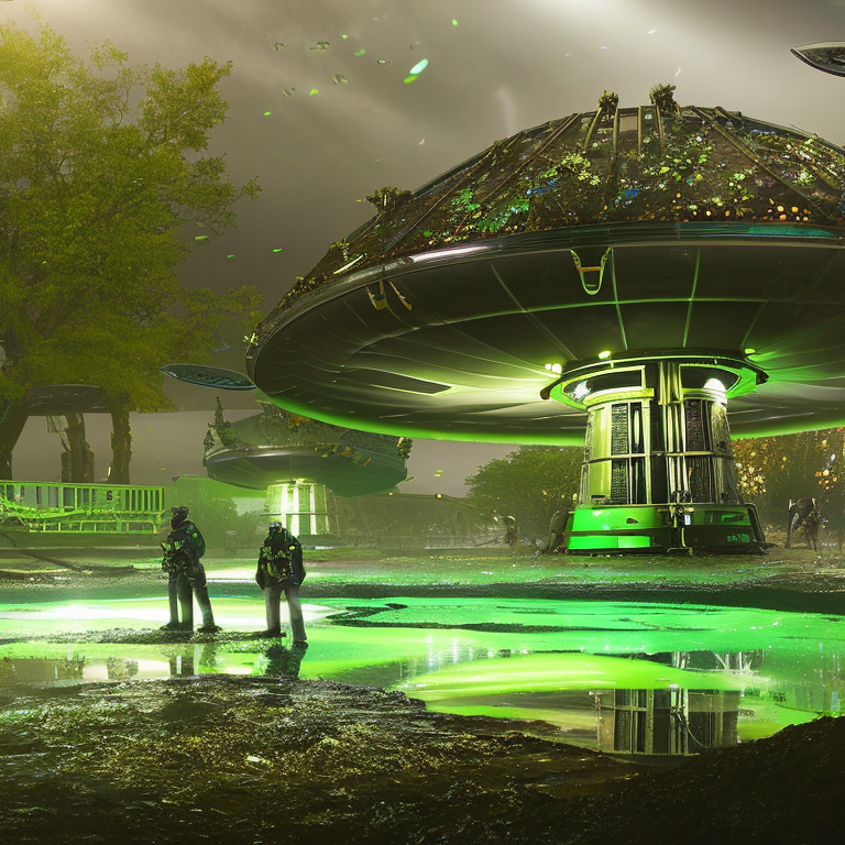alphapencake's tweet photo. Within the desolate expanse known as the Wasteland, where pools of toxic waste stagnate, a glimmer of hope emerges amidst the chaos. Mechanics ingeniously devised a network of special filters, resembling majestic trees.
 https://t.co/iwGYvose9W https://t.co/IATZG1eBQw