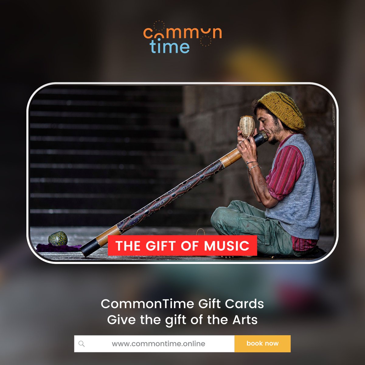 1/2

Whatever their passion, give someone you love the gift of the #Arts

When you send someone a #CommonTime gift card, they can use it for all products and services on CommonTime, including #OnlineLessons, events, and memberships.

Gift now

commontime.online/gift-card/

#artlessons