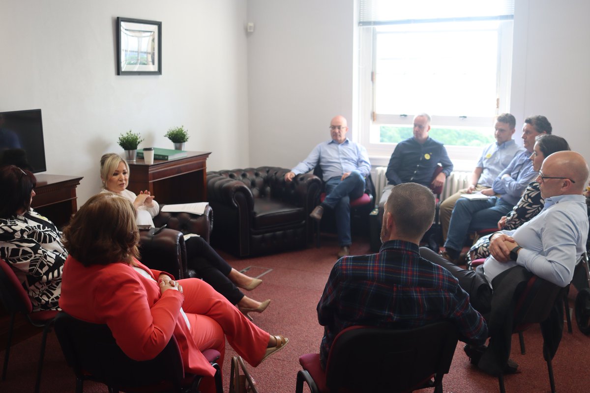 I was delighted to meet with the newly elected Sinn Féin Mayors and Chairs from across councils in the north. 

The recent historic election results have created a huge opportunity to advance a progamme of progressive change, of inclusion, to deliver local services and make