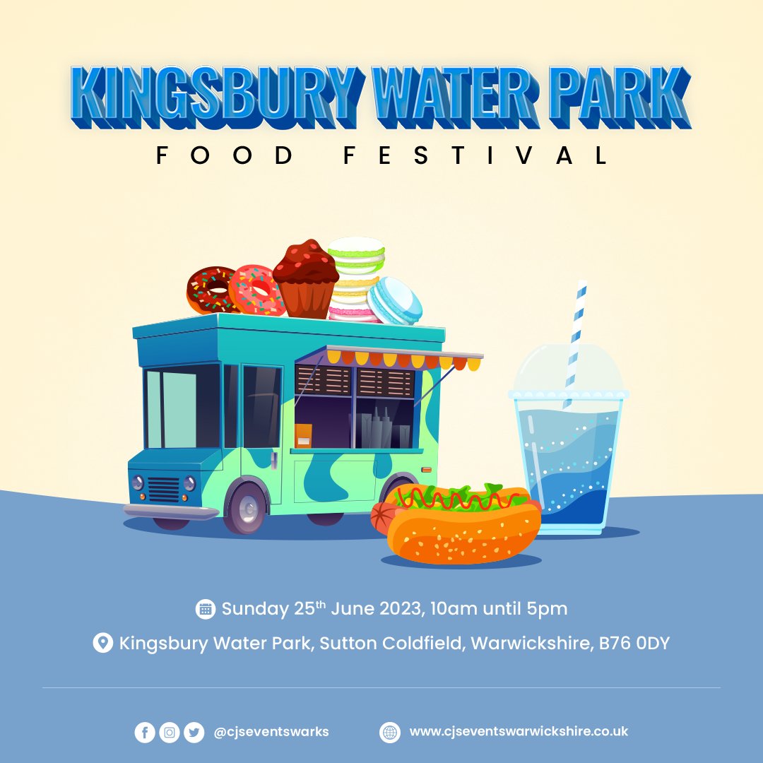 cjseventswarks's tweet photo. Exciting news! The Kingsbury Water Park Food Festival is happening this Sunday! Get ready to indulge in delicious treats and culinary delights from a variety of vendors. 🥓 

⏰ 10am until 5pm
🎟️ Free Entry (Parking charges apply)

https://t.co/dlPbOQxF4I https://t.co/mSWhaRkDpN