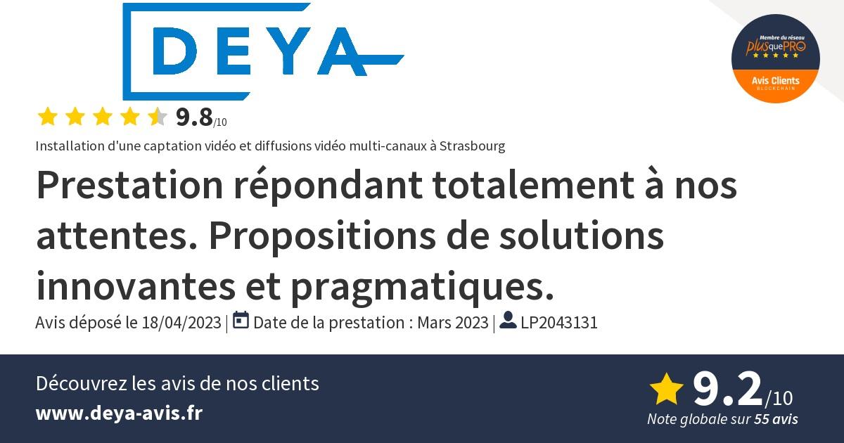 Nous sommes reconnaissants pour votre avis positif😀
Nous travaillons constamment à fournir un service de qualité à nos clients 💼
🌐Nos avis : plus-que-pro.fr/adherents/serv…
🥇Certification de la relation client : deya.fr/certification-…
#Deya #relationclient #satisfactionclient #avis