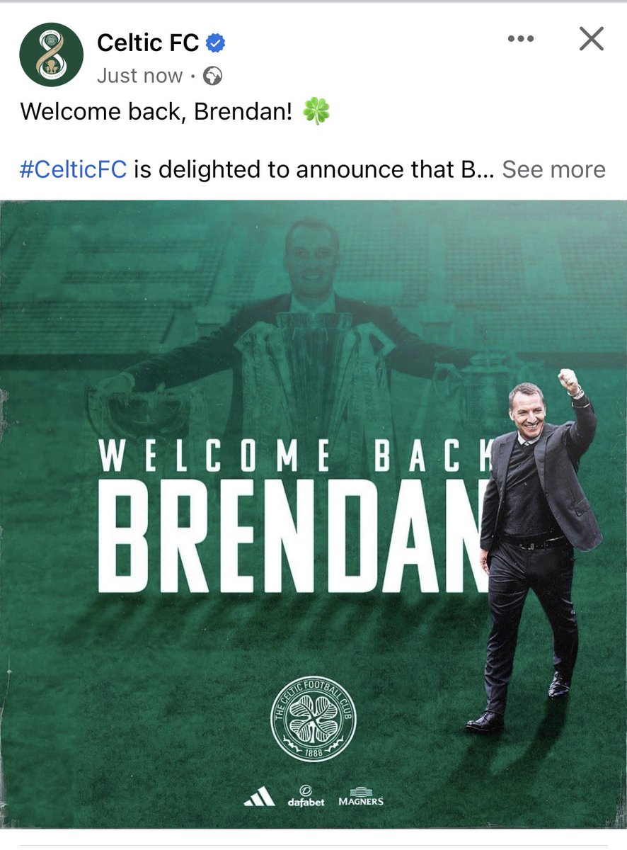 MickB_82's tweet photo. Welcome home to paradise gaffer!! 

Maintain the dominance while having a proper crack at Europe, that’s all you have to do.. ⚽️🍀

#CelticFC  #BrendanRodgers https://t.co/B2MmqyIG5O