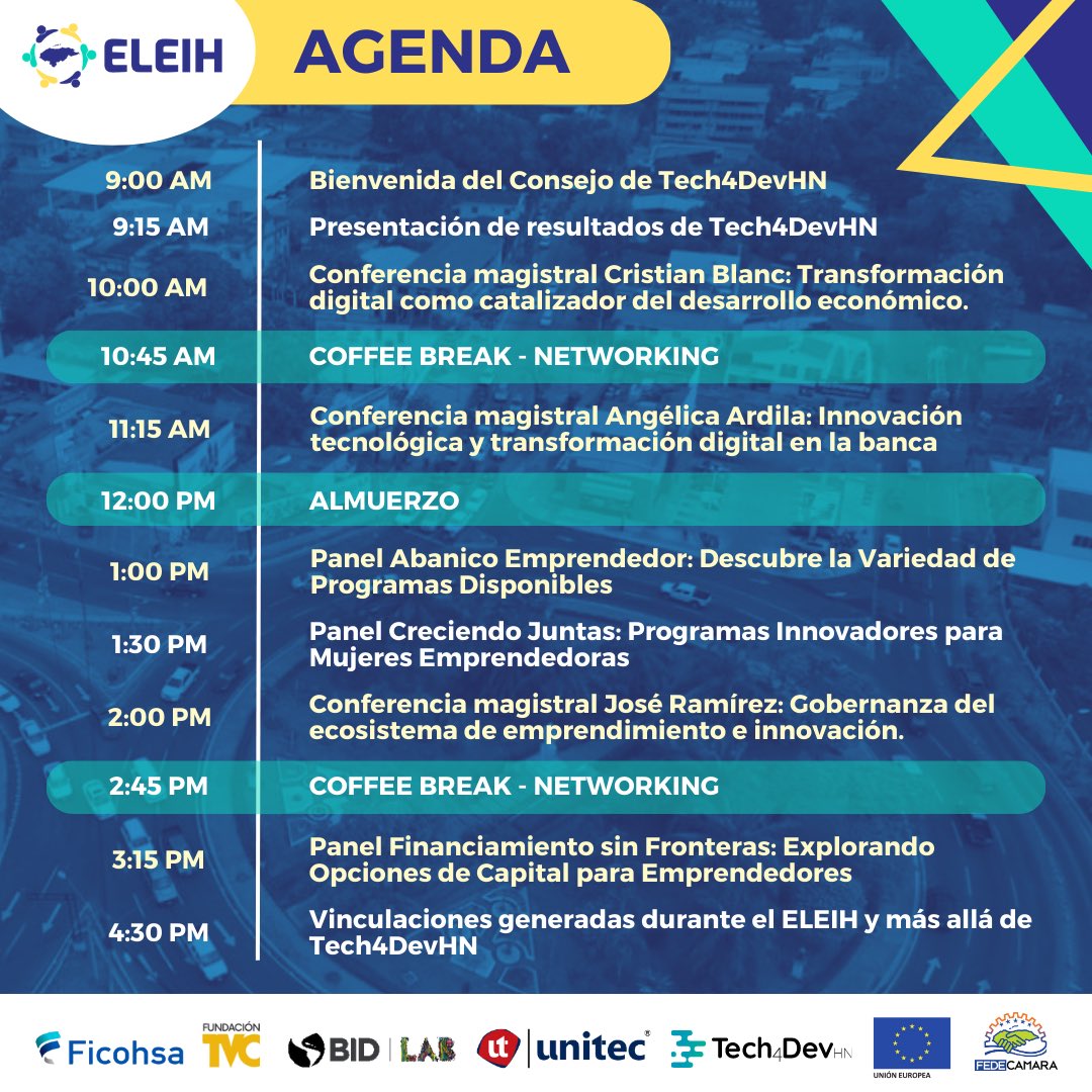 tech4devhn's tweet image. No te pierdas este espacio de encuentro para conectar con los diversos actores del ecosistema de emprendimiento de Honduras.

Para mas informacion visita el siguiente enlace:
tech4dev.hn/eleih/