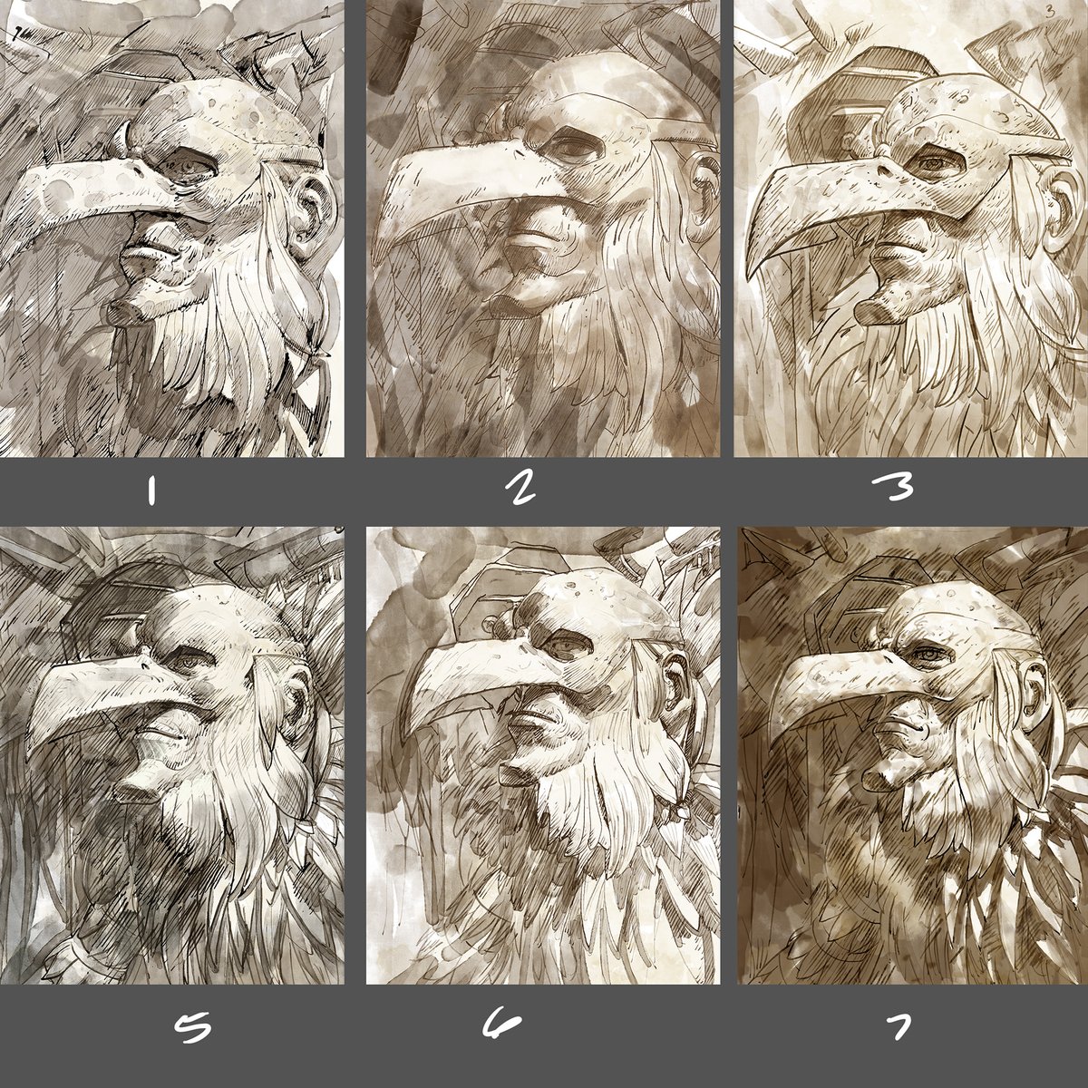 willcoyner's tweet image. Another early assignment was the character paint for Vulture. He was supposed to be a Da Vinci parchment drawing come to life. I used a lot of hand drawn inks to get texture on the line work to avoid it feeling too digital #acrossthespiderverse #vulture #spiderman