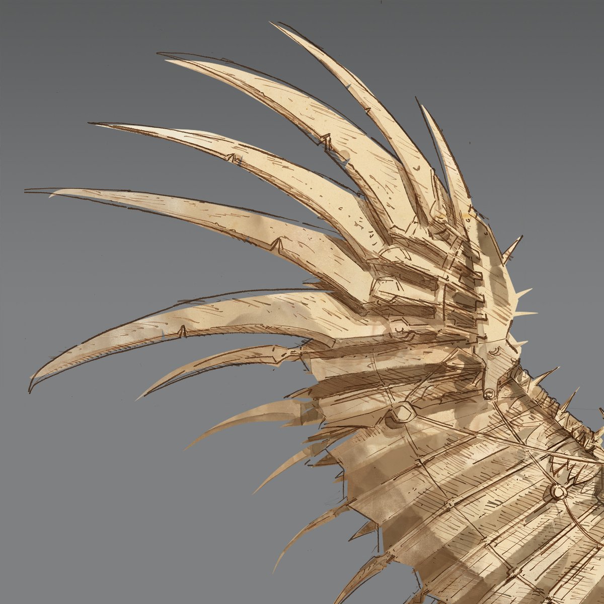 willcoyner's tweet image. Another early assignment was the character paint for Vulture. He was supposed to be a Da Vinci parchment drawing come to life. I used a lot of hand drawn inks to get texture on the line work to avoid it feeling too digital #acrossthespiderverse #vulture #spiderman