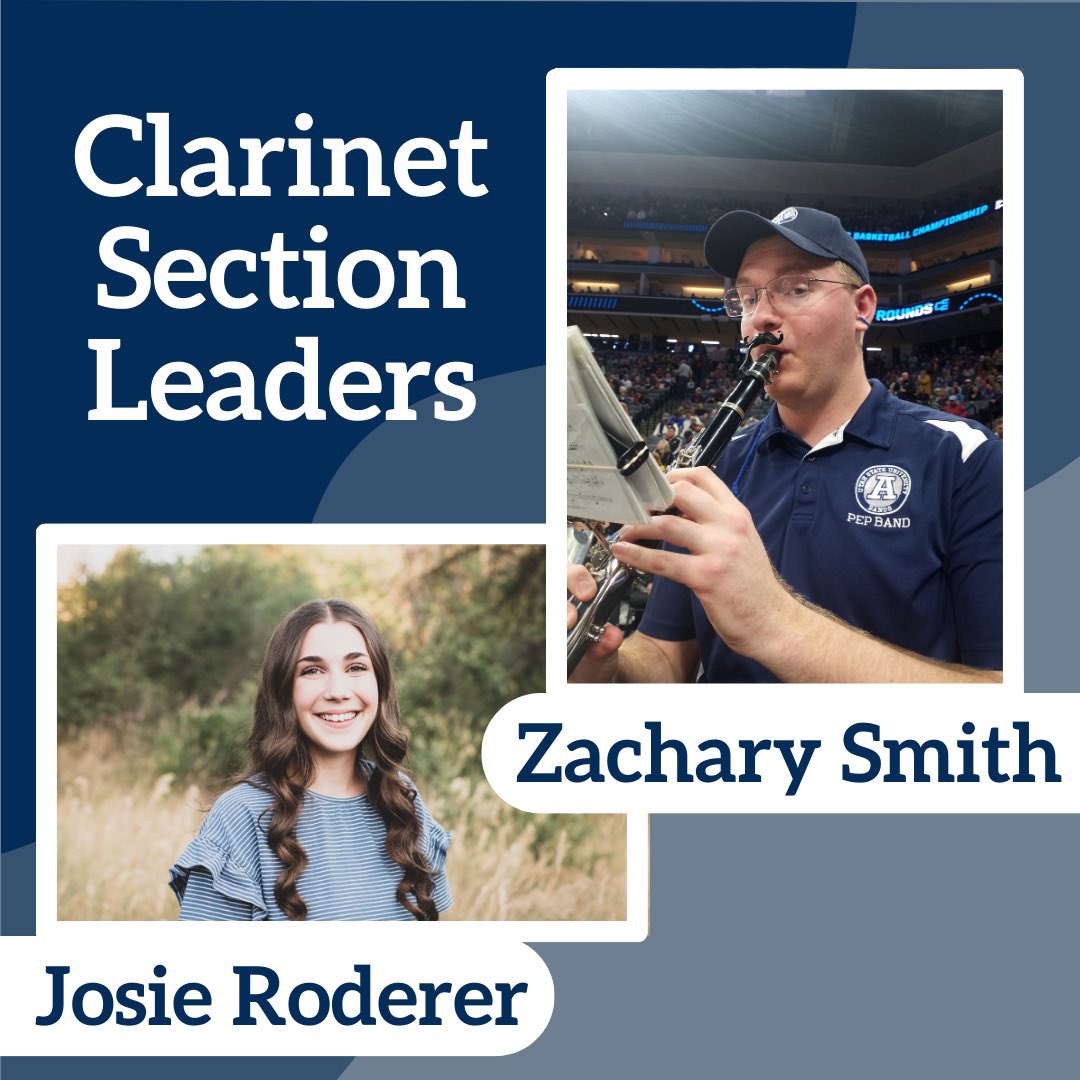 USUBands's tweet photo. Today on our #MeetUsMonday post we are featuring our Clarinet Section Leaders! https://t.co/Nr3a5eMkAU