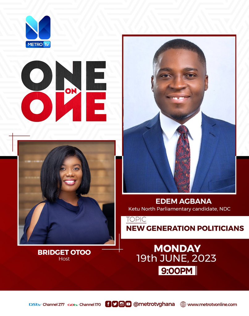 After several months off air, #OneOnOne We kickstart #OneOnOne  with the parliamentary candidate of the Ketu North constituency @edemagbana