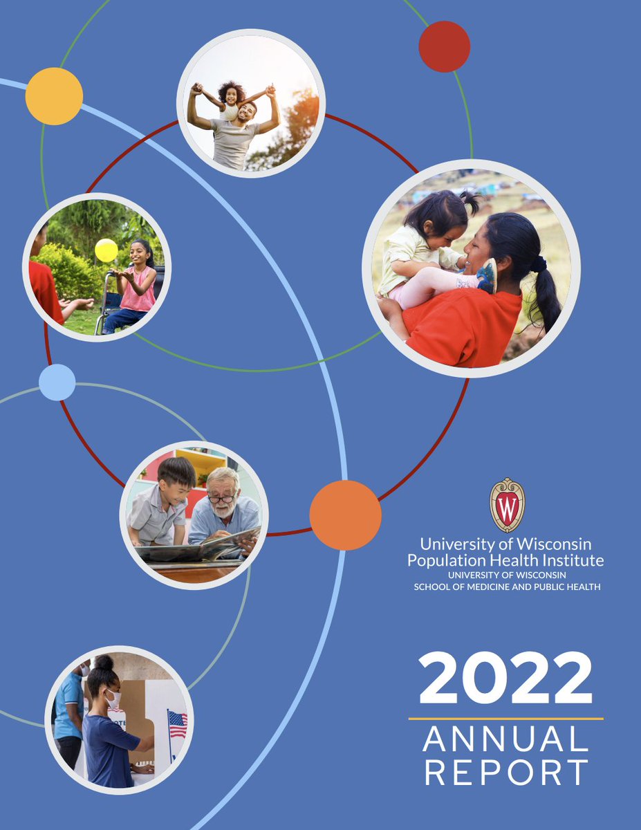 Our 2022 Annual Report is hot off the presses. Our work relies on our partnerships, many of which are featured. We continue to be energized by our  collective commitment to action across the multiple determinants of health and racial equity. uwphi.pophealth.wisc.edu/wp-content/upl…