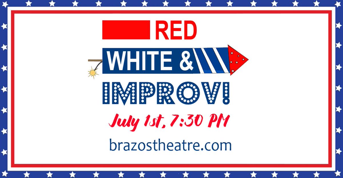 RED, WHITE, &amp; IMPROV!
Saturday, July 1 - 7:30
Celebrate the 4th with a side-splitting evening of improvisational comedy and patriotic humor. 🎭😂 Let's honor the red, white, and blue with laughter that'll make fireworks seem dull!
Get tickets here:
checkout.square.site/merchant/SNAAY…