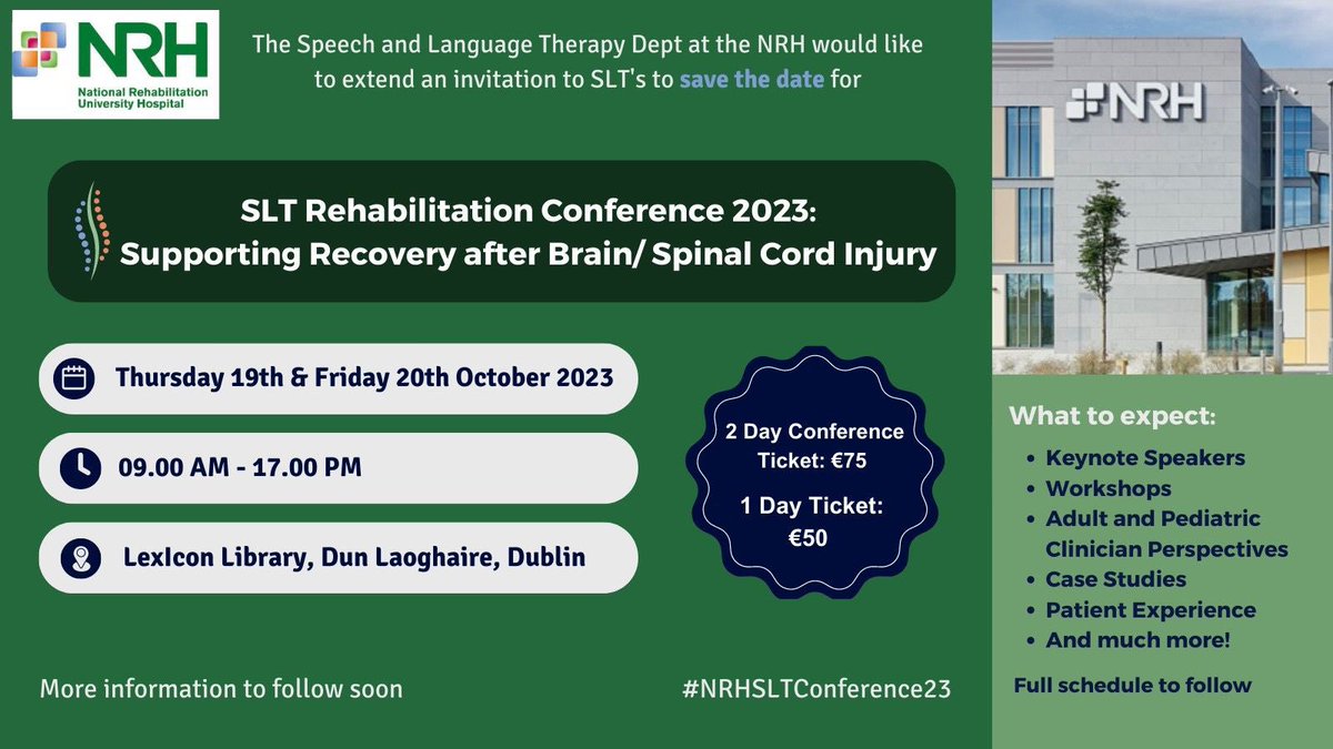 Ellen84136878's tweet photo. ***Save the date!! #nrh #SLT #neurorehab #braininjury #spinalcordinjury https://t.co/YgVRxWp3O1