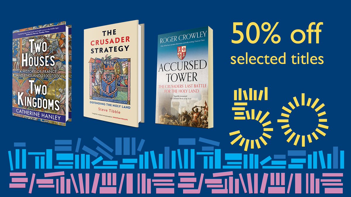 To celebrate our 50th anniversary, we are offering our mailing list subscribers 50% off selected books including those by @CathHanley, @DrSteveTibble and @crowley_roger.

More details here, some restrictions apply: yalebooks.co.uk/page/Yale50-of…
#medievaltwitter #twitterstorians