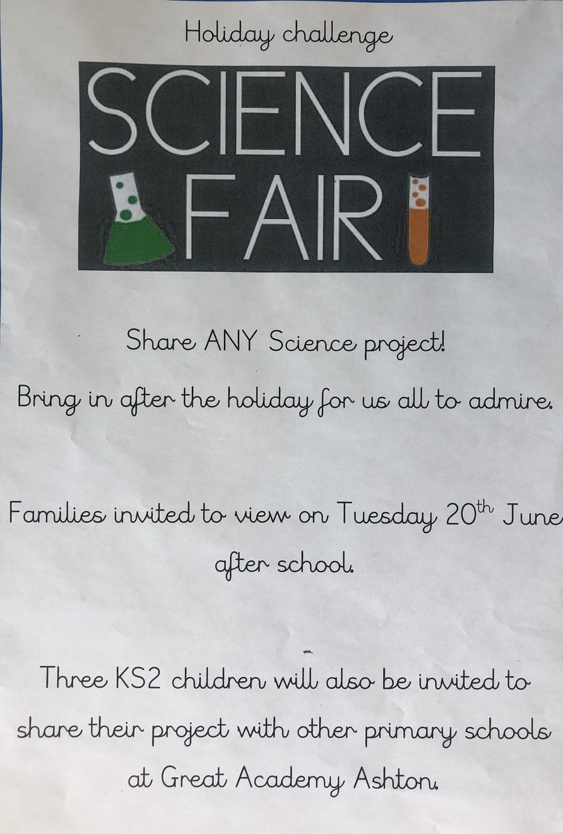 Last call for projects! And thank you for the lovely work that’s gathering ready for tomorrow 🙂 Families are welcome to view after school in ks2 middle area (walk round onto ks2 playground.)