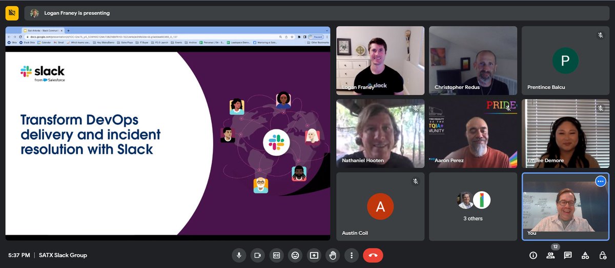 sforceROCKER's tweet image. The San Antonio @slack_community in an &quot;at capacity&quot; session on #DevOps  and Incident Management with the #DigitalHQ tools in @SlackHQ - join our community to hear the session recording.  
slackcommunity.com/san-antonio/