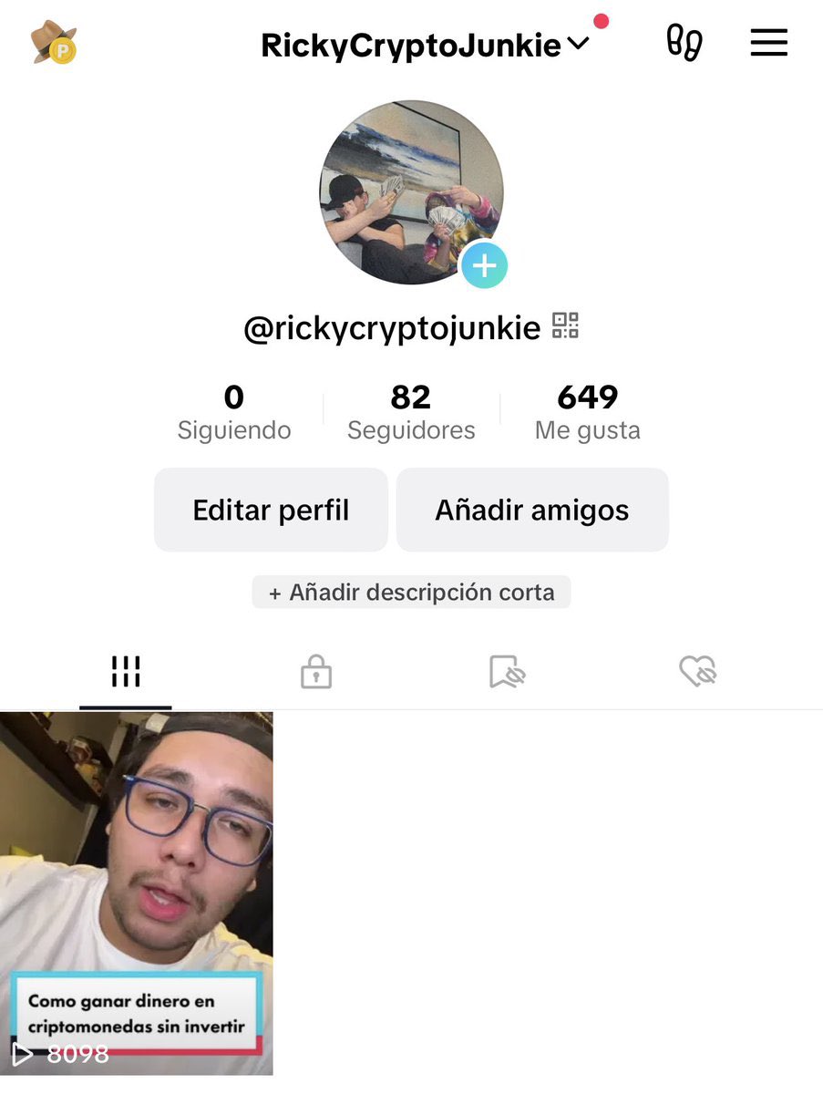 CryptSpaceSea's tweet image. Me hice una cuenta nueva sin avisar y subí un video en la madrugada. Y aún así hice 8k views XD