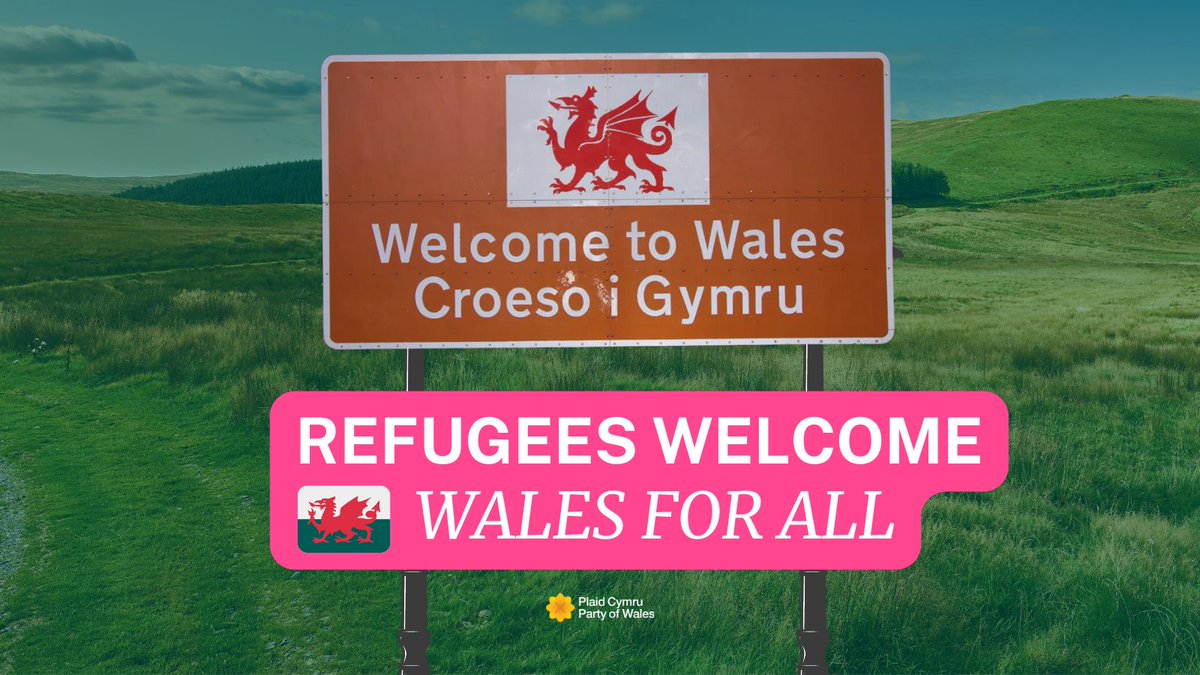 🏴󠁧󠁢󠁷󠁬󠁳󠁿 Plaid Cymru's vision for Wales is for a 'Nation of Sanctuary'.

❤️ Wales is for everyone - Refugees are Welcome.

#wrd2023 #DiversityNotDivision #RefugeisaHumanRight #NationofSanctuary #CymruiBawb