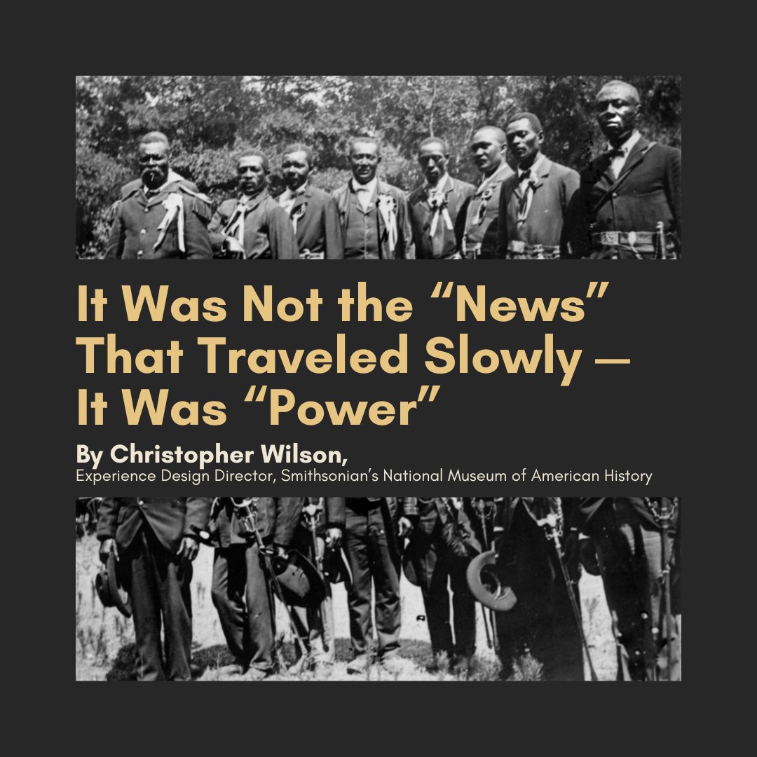 It Was Not the “News” That Traveled Slowly — It Was “Power” -- an essay on #Juneteenth by Christopher Wilson <a href="/wolverinewilson/">Christopher Wilson</a>

Read excerpts in this 🧵