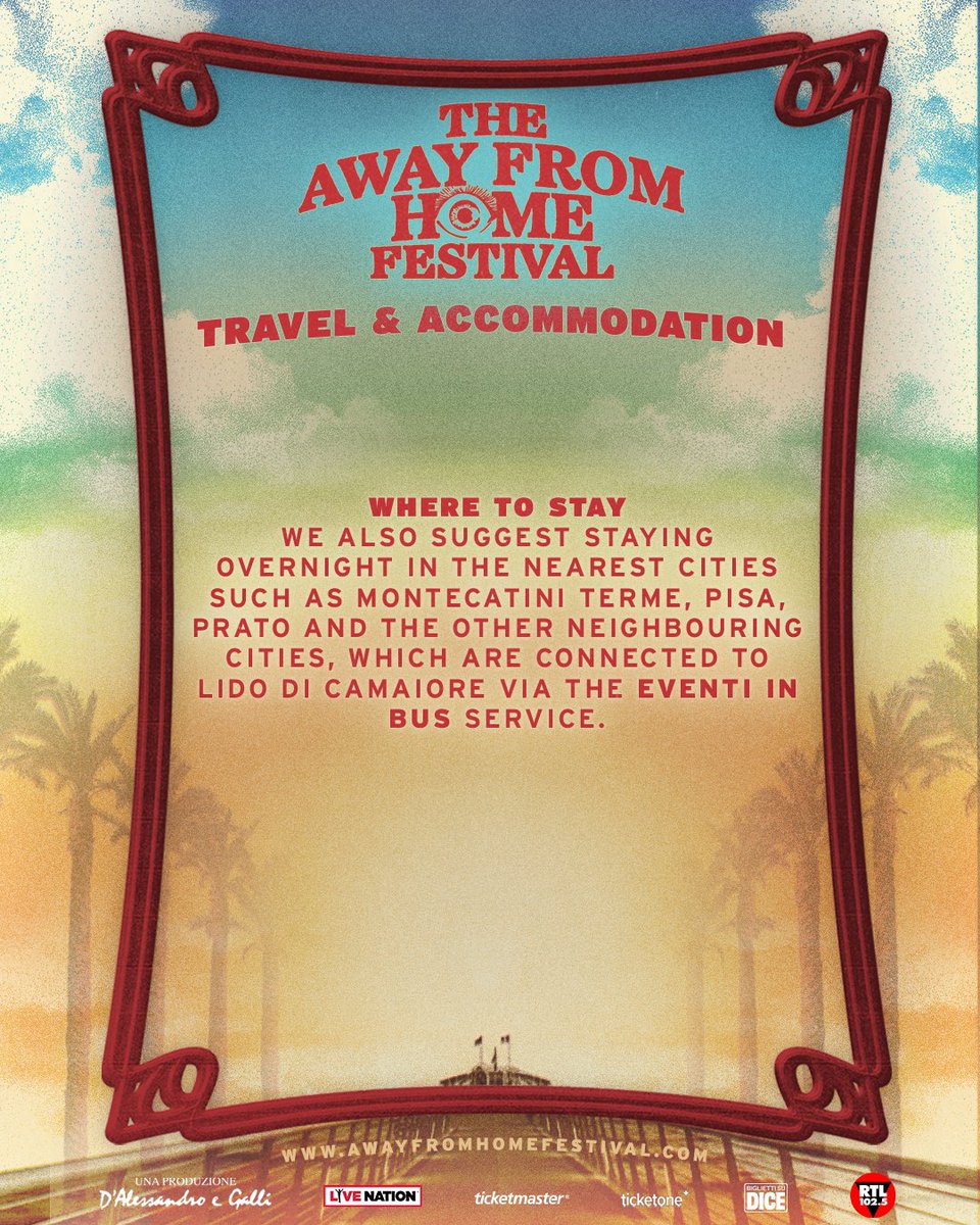 LouisWTNews's tweet photo. Only two months to go until The Away From Home Festival 2023 takes place ☀️🎸

Below you can find some information regarding travel and accommodation to prepare you for the big day! 

https://t.co/1KmrUpyvYH https://t.co/kJaK9sxCbD