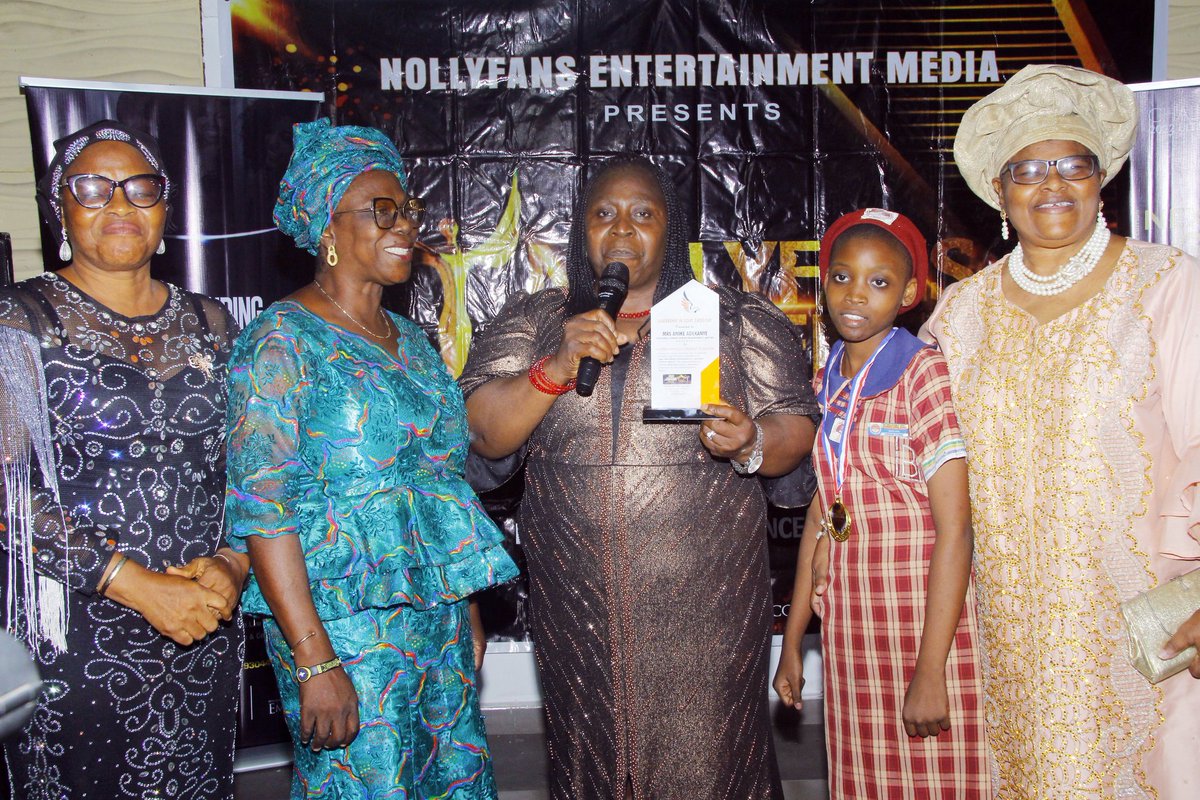 TimesGrassroots's tweet photo. The multiple Awards winning Lagos Perm-Sec of Education District 2, Mrs @AdekanyeAnike , 13 Teachers and a student were honoured in Lagos during the 2023 Edition of @nollyfans achievements Awards for Educators, at Lagos Airport Hotel.

@jidesanwoolu
@drobafemihamzat 
#education https://t.co/QcTATEeAk8