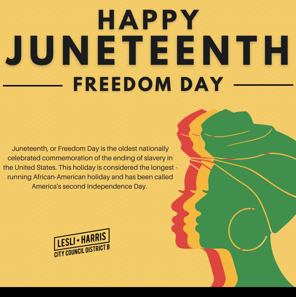 Happy Juneteenth! Today we commemorate our country's second independence day and celebrate African American freedom, education, and achievement.