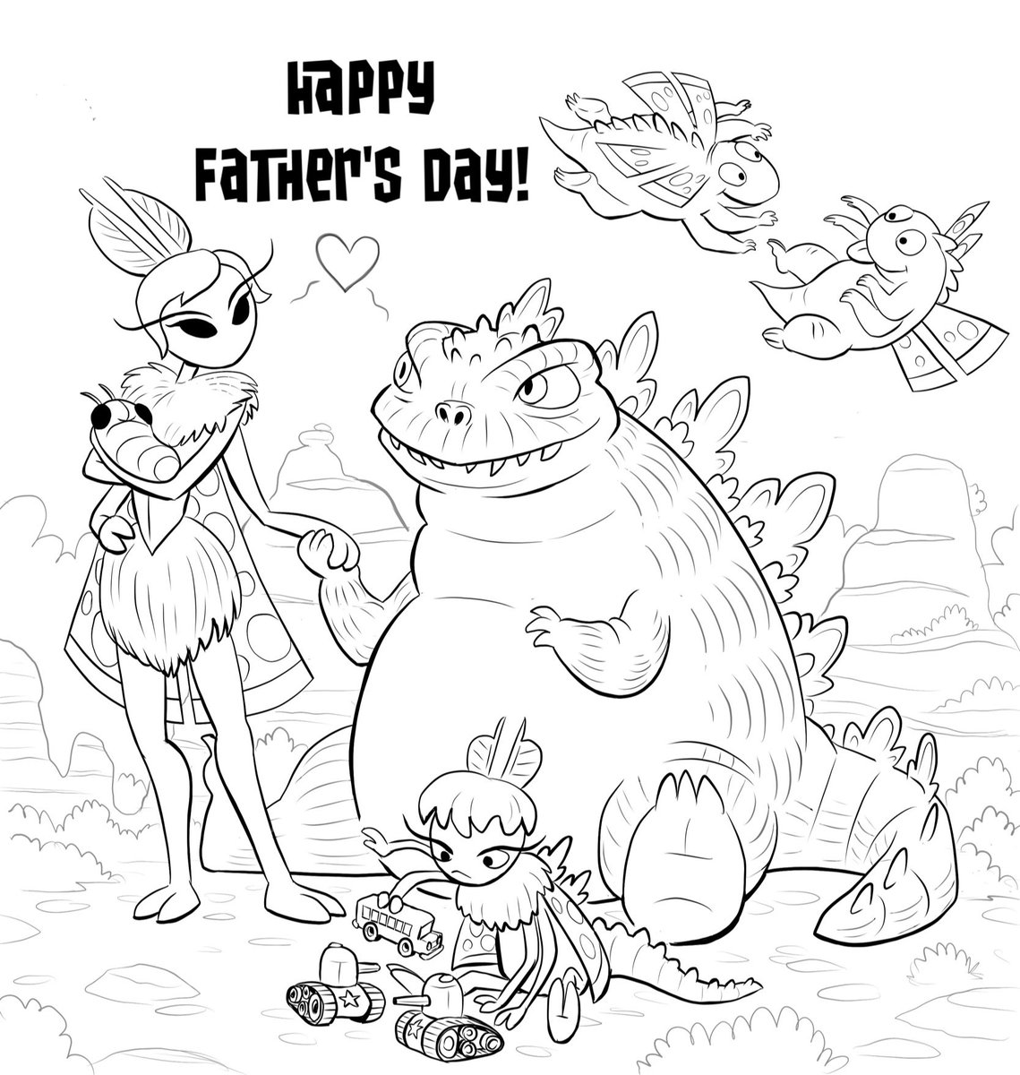 #happyfathersday #happyfathersday2023 #fathersday #fathersday2023 #kaijune2023 #kaiju #kaijune #gojira #mothra #adobefresco